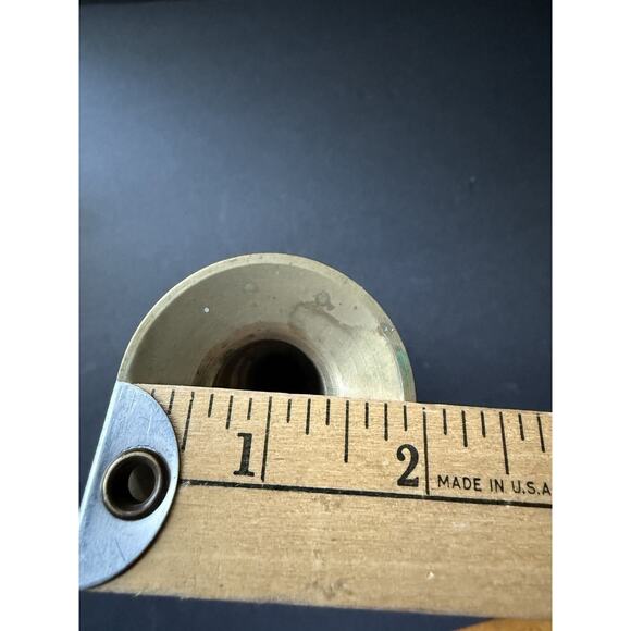 Vintage Brass Candlestick Holders Set (2) MCM Holiday Centerpiece Cottagecore - Picture 7 of 11